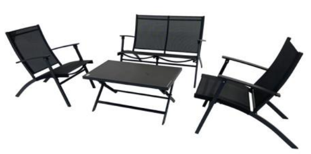 FOLDABLE TABLE AND CHAIR SET-4PCS