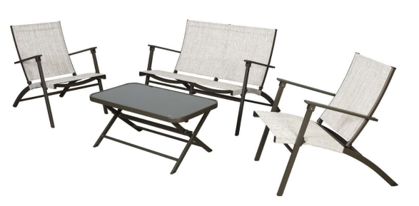 FOLDABLE TABLE AND CHAIR SET-4PCS