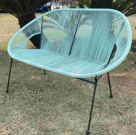 DOUBLE RATTAN EGG CHAIR WITH KD LEG